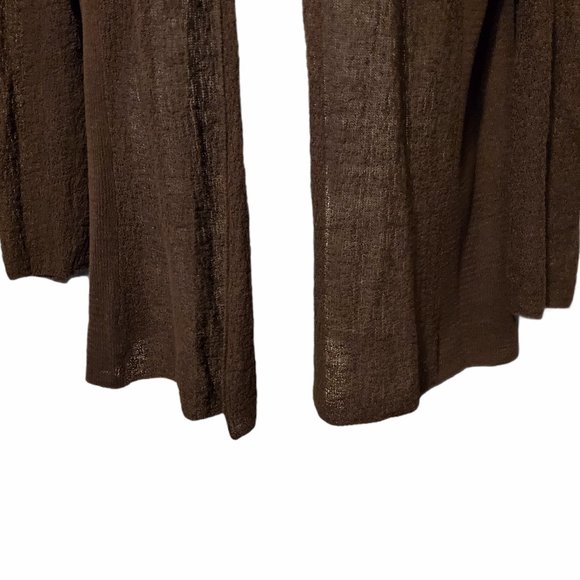 EILEEN FISHER Brown Open Front Thin Sweater Top - Picture 3 of 5